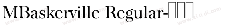 MBaskerville Regular字体转换